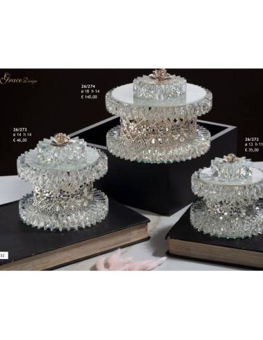 Grace Design bomboniere raffinate portagioie in cristallo