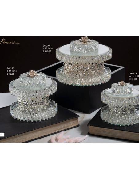 Grace Design bomboniere raffinate portagioie in cristallo