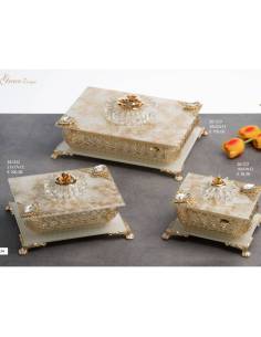 Grace Design bomboniere eleganti portagioie rettangolari effetto marmo