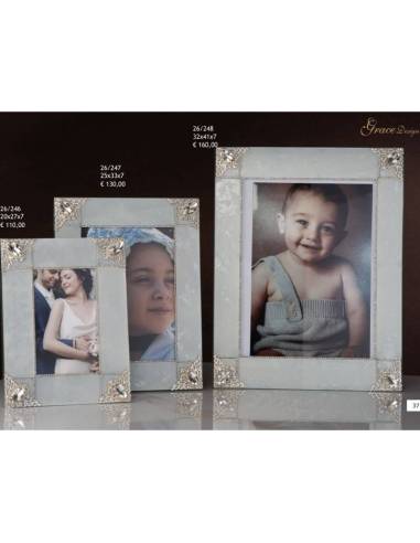 Grace Design bomboniere cornice portafoto dettagli argentati