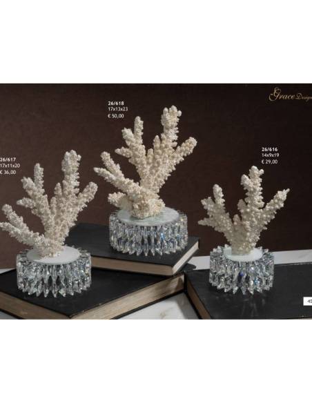 Grace Design bomboniere tema mare corallo con base in cristallo