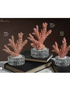 Grace Design bomboniere corallo tema mare appoggio base in cristallo