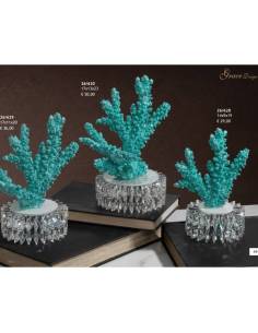 Grace Design bomboniere moderne tema mare corallo con base in cristallo