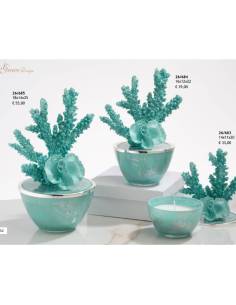 Grace Design bomboniere tema mare candele profumate corallo