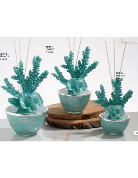 Grace Design bomboniere tema marino diffusori per ambienti corallo