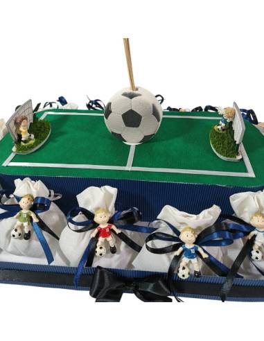 Bomboniere tema calcio stadio sacchetti portaconfetti calamite calciatori
