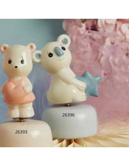 Bomboniere Claraluna Battesimo carillon orsetto e koala