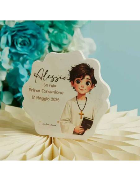 Claraluna bomboniere Comunione maschio Icona e orologio personalizzate | Sindy Bomboniere