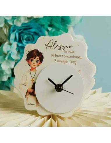 Claraluna bomboniere Comunione maschio Icona e orologio personalizzate | Sindy Bomboniere