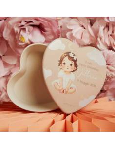 Claraluna bomboniere Battesimo scatole cuori personalizzate 2
