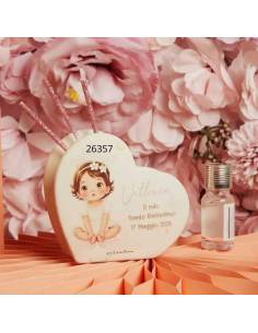 Claraluna bomboniere Battesimo profumatore ambiente cuore personalizzato