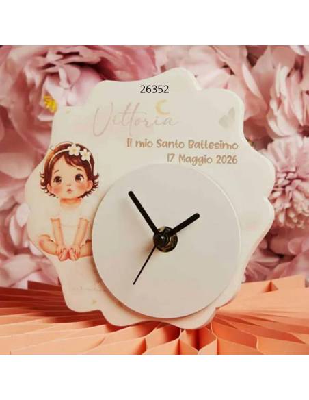 Claraluna bomboniere orologio per Battesimo personalizzate