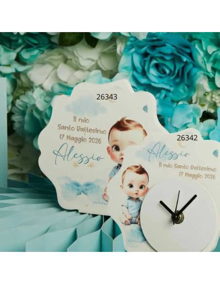 Claraluna bomboniere Battesimo maschio particolari personalizzate