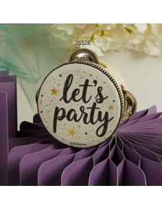 Bomboniera Claraluna Tamburello decorativo Let's Party stelline dorate