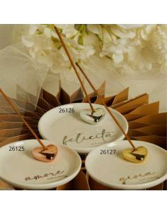 Bomboniere Claraluna Matrimonio originali piattino porta incenso