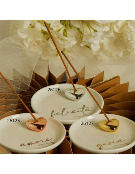 Bomboniere Claraluna Matrimonio originali piattino porta incenso