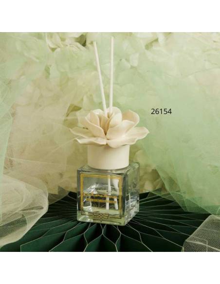 Bomboniere Claraluna Profumatori per ambienti fiore in ceramica bianca