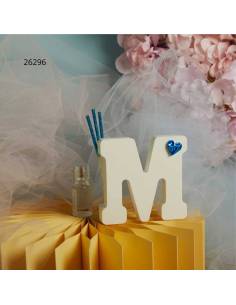 Bomboniere Claraluna Diffusori per ambienti lettere con cuore azzurro