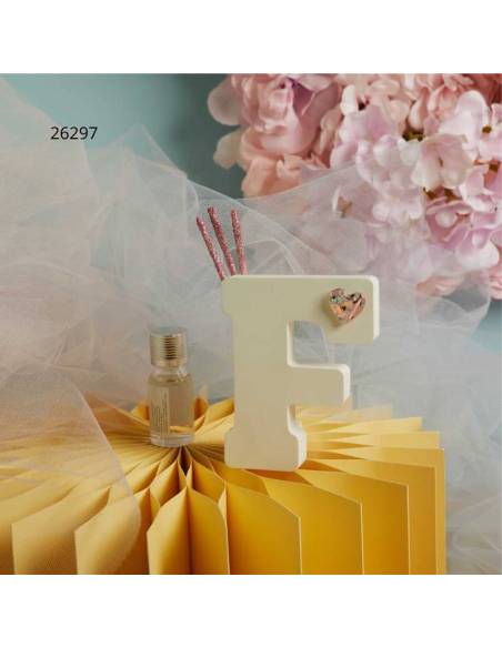 Bomboniere Claraluna Profumatori ambiente lettere con cuore rosa