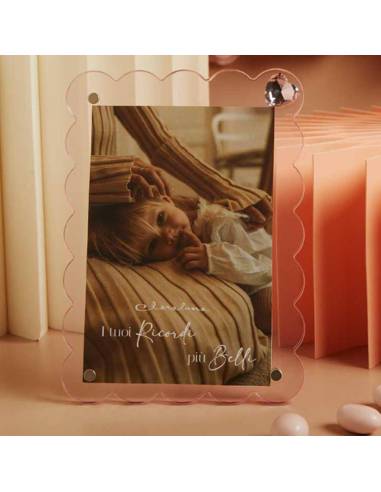 Bomboniere Claraluna Cornici portafoto nuvoletta rosa in plexiglass | Sindy Bomboniere