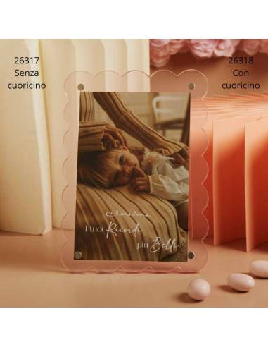 Bomboniere Claraluna Cornici portafoto nuvoletta rosa in plexiglass