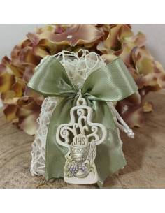 Sacchetto comunione croce albero della vita oro