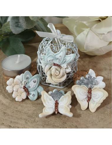 Originali bomboniere gabbietta coccinella magnete cornice carlo pignatelli confezionati