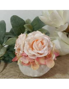 Sacchetti Bonbon in stoffa con bouquet di fiori