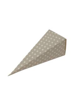 Coni fai da te bomboniere in cartoncino confetti beige a pois eventi