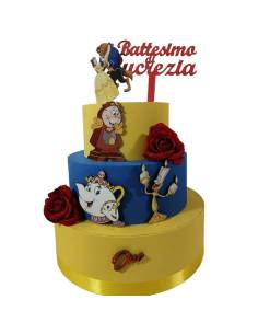 Torte scenografiche finte Disney tema La bella e la bestia shop online