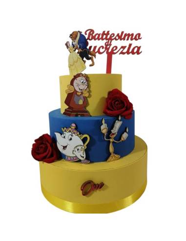 Torte scenografiche finte Disney tema La bella e la bestia shop online