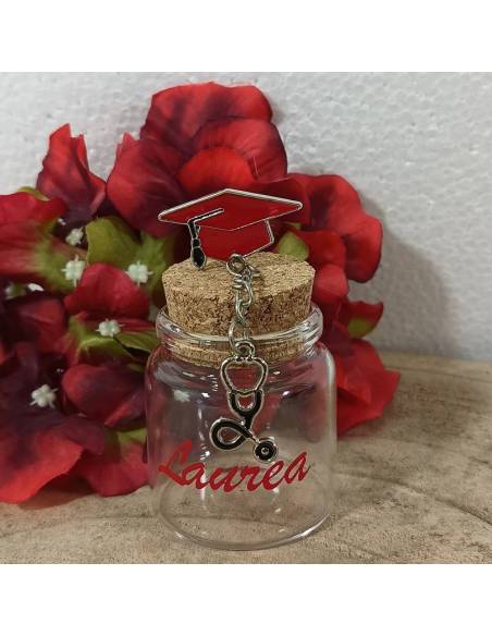 Bomboniere per laurea in medicina vasetto con stetoscopio