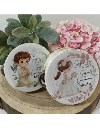 Bomboniere Comunione particolari tamburelli personalizzati