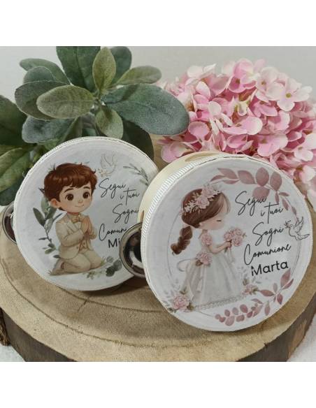Bomboniere Comunione particolari tamburelli personalizzati