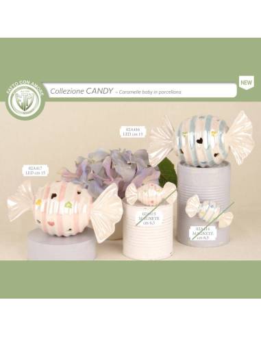 Bomboniere Battesimo Lampade luce led caramella fori a cuori