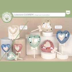 Bomboniere in porcellana palloncini doppio cuore lampade luce led