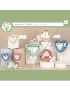 Bomboniere palloncini calamite in porcellana doppi cuori