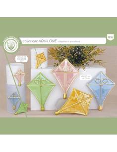 Bomboniere in porcellana aquiloni colorati figurine con frase