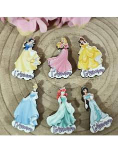 Bomboniere personalizzate calamite tema principesse Disney in legno