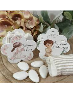 Scatole portaconfetti Comunione quadrifoglio personalizzate