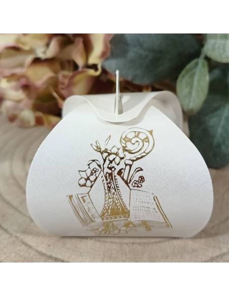 Scatole portaconfetti per Cresima simboli sacri dorati | Sindy Bomboniere