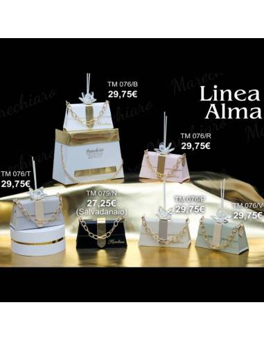 Marechiaro bomboniere eleganti borsette con dettagli dorati Linea Alma