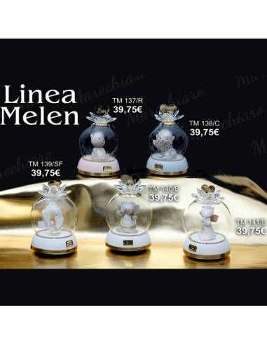 Marechiaro bomboniere carillon ampolla con petali in cristallo Linea Melen