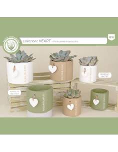 Bomboniere utili vasi portapiante in terracotta pendente cuore
