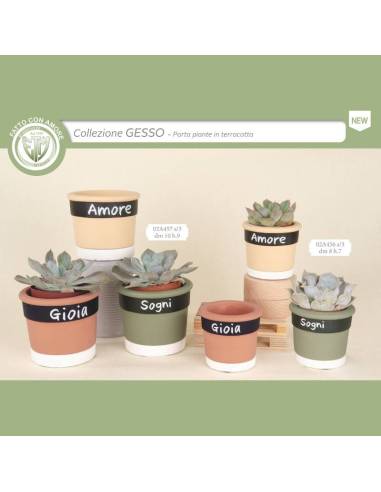 Bomboniere portapiante utili in terracotta con scritte