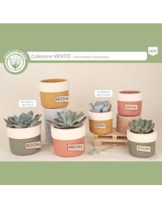 Bomboniere in terracotta utili vasi portapiante collezione Vento