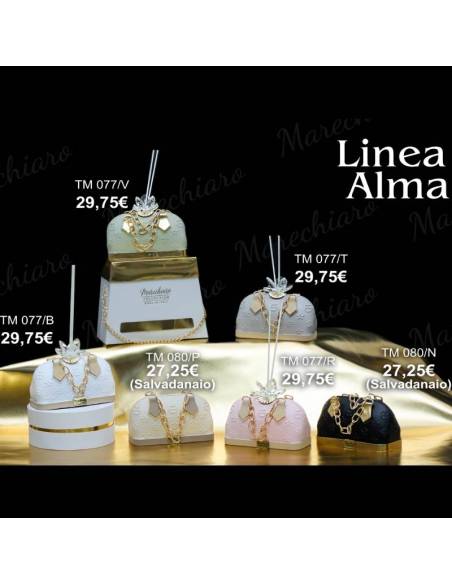 Marechiaro bomboniere profumatore e salvadanaio borsette eleganti Linea Alma