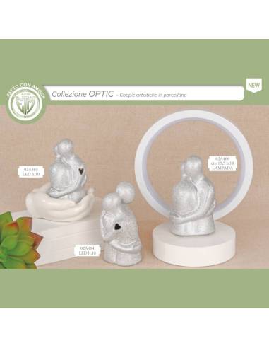 Bomboniere per Matrimonio lampade luce led coppia innamorati Collezione Optic