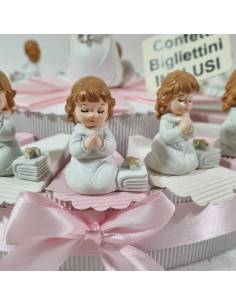 Torta bomboniera Comunione bambina con ali da angioletto| Sindy Bomboniere