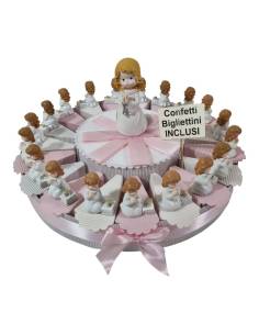 Torta bomboniera Comunione bambina con ali da angioletto| Sindy Bomboniere 2